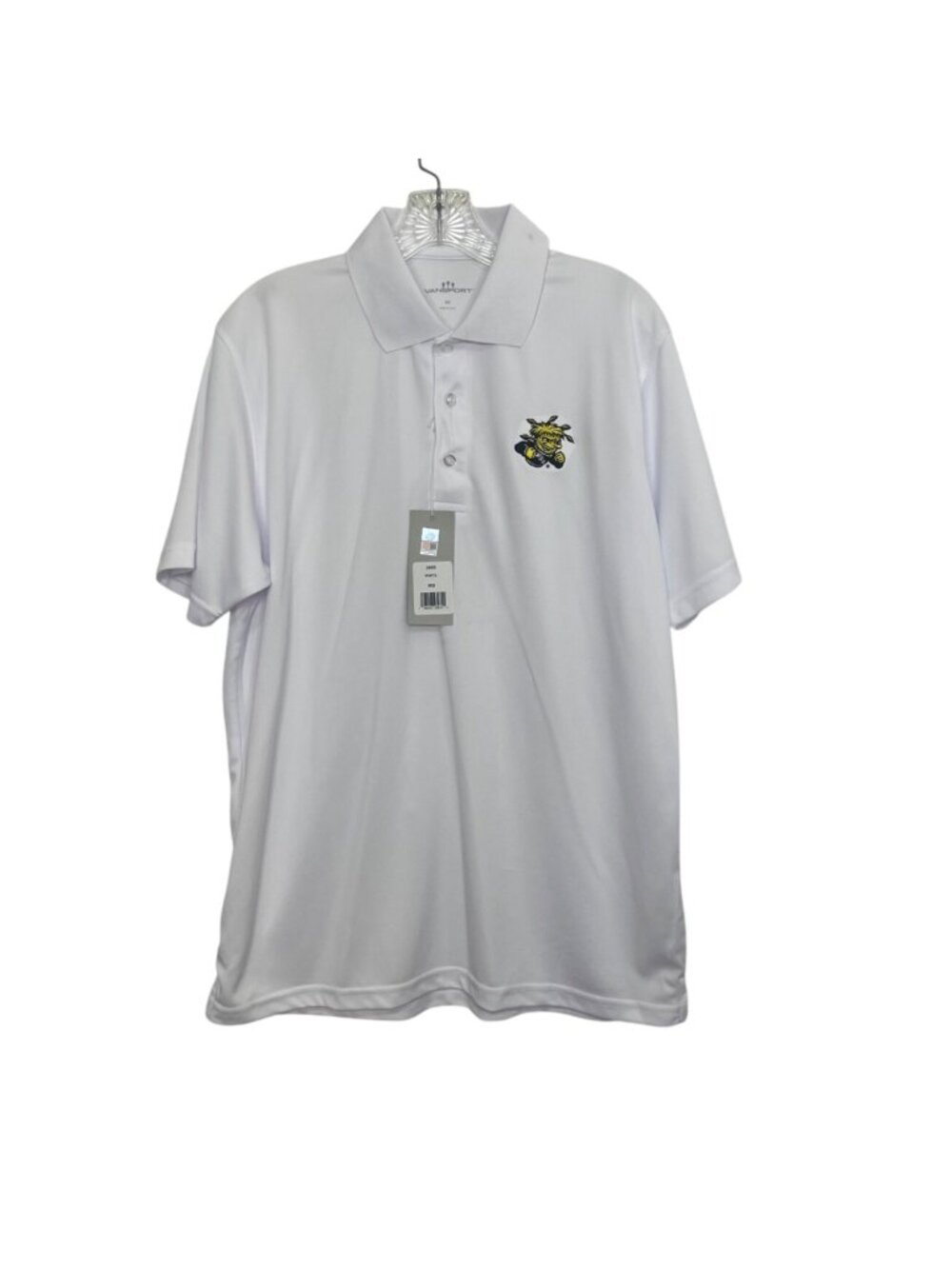Vansport Wichita State Wichita State Shockers Polo Shirt Medium White New Fanwea